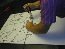 Bending wire for a wire wall mural