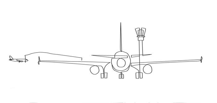 Heathrow Airport wire wall mural